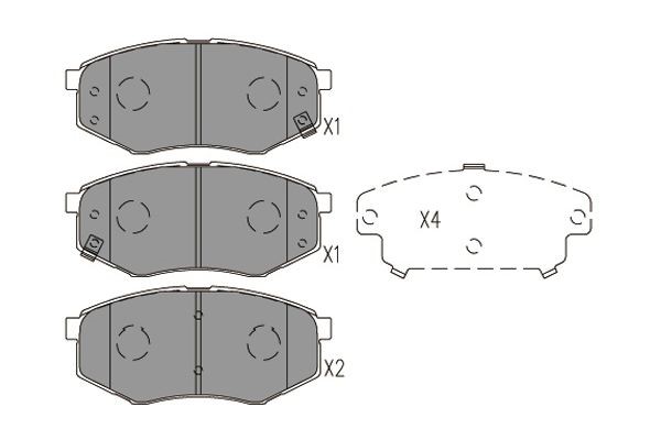 Bromsbeläggsats, Framaxel Kavo parts KBP-4025 KAVO PARTS