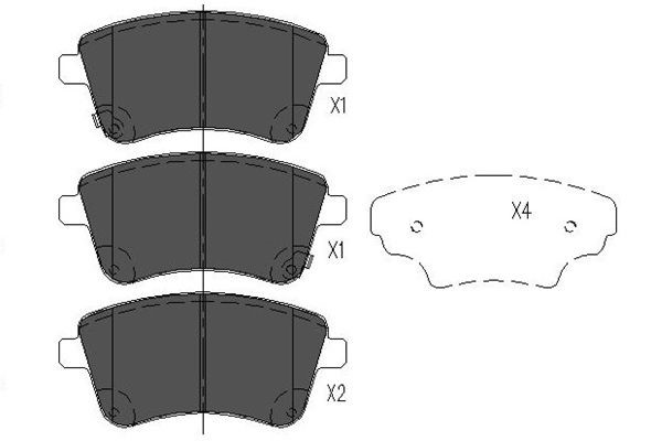 Bromsbeläggsats, Framaxel Kavo parts KBP-4028 KAVO PARTS Bromsbeläggsats, Framaxel Kavo parts KBP-4028 KAVO PARTS