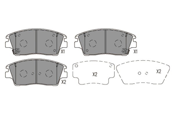 Bromsbeläggsats, Framaxel Kavo parts KBP-4030 KAVO PARTS