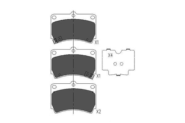 Bromsbeläggsats, Framaxel Kavo parts KBP-4501 KAVO PARTS