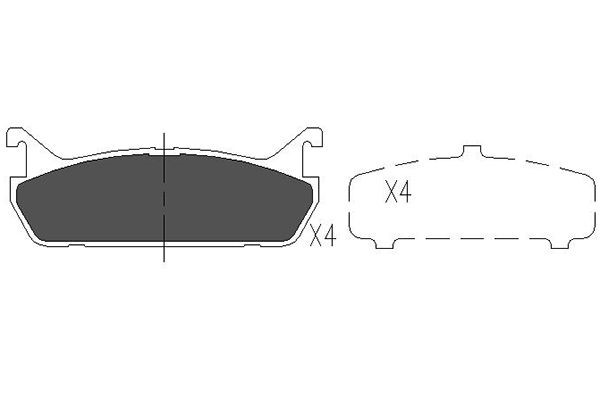 Bromsbeläggsats, Bakaxel Kavo parts KBP-4507 KAVO PARTS