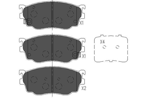 Bromsbeläggsats, Framaxel Kavo parts KBP-4509 KAVO PARTS