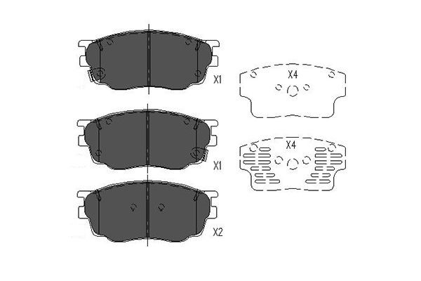 Bromsbeläggsats, Framaxel Kavo parts KBP-4511 KAVO PARTS