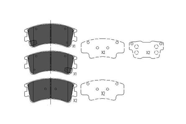 Bromsbeläggsats, Framaxel Kavo parts KBP-4512 KAVO PARTS
