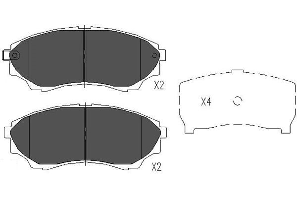 Bromsbeläggsats, Framaxel Kavo parts KBP-4514 KAVO PARTS
