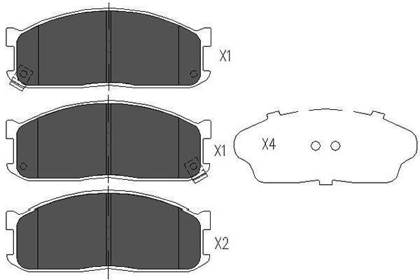 Bromsbeläggsats, Framaxel Kavo parts KBP-4523 KAVO PARTS
