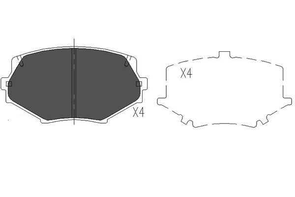 Bromsbeläggsats, Framaxel Kavo parts KBP-4527 KAVO PARTS