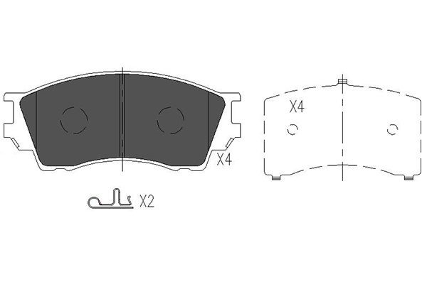 Bromsbeläggsats, Framaxel Kavo parts KBP-4529 KAVO PARTS