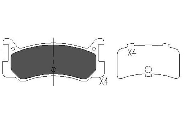 Bromsbeläggsats, Bakaxel Kavo parts KBP-4535 KAVO PARTS