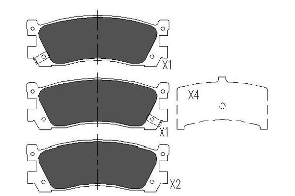 Bromsbeläggsats, Bakaxel Kavo parts KBP-4536 KAVO PARTS