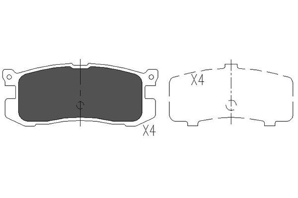 Bromsbeläggsats, Bakaxel Kavo parts KBP-4537 KAVO PARTS