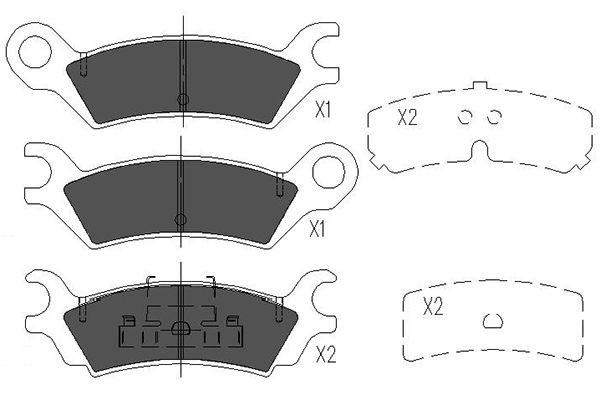 Bromsbeläggsats, Bakaxel KAVO PARTS
