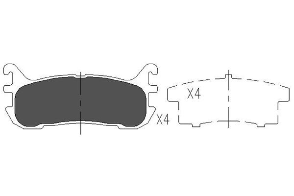 Bromsbeläggsats, Bakaxel Kavo parts KBP-4540 KAVO PARTS