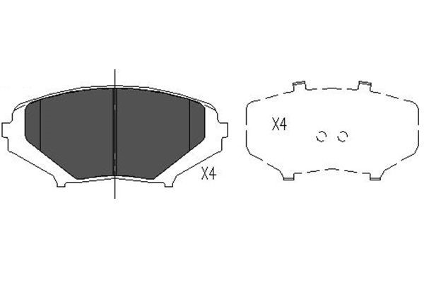 Bromsbeläggsats, Framaxel Kavo parts KBP-4546 KAVO PARTS