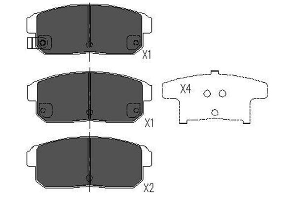 Bromsbeläggsats, Bakaxel Kavo parts KBP-4547 KAVO PARTS