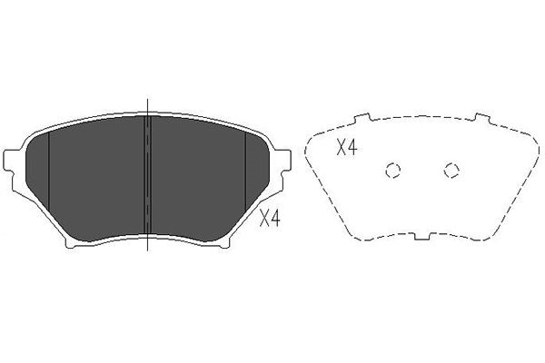Bromsbeläggsats, Framaxel Kavo parts KBP-4549 KAVO PARTS