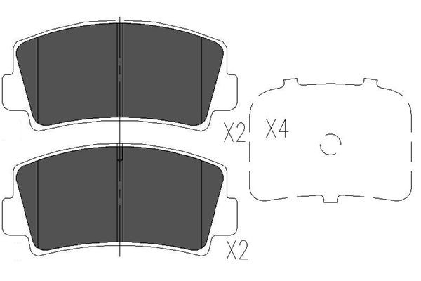 Bromsbeläggsats, Framaxel Kavo parts KBP-4552 KAVO PARTS