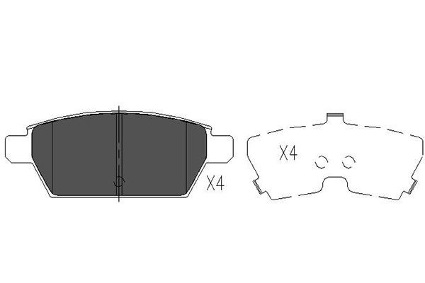 Bromsbeläggsats, Bakaxel Kavo parts KBP-4554 KAVO PARTS