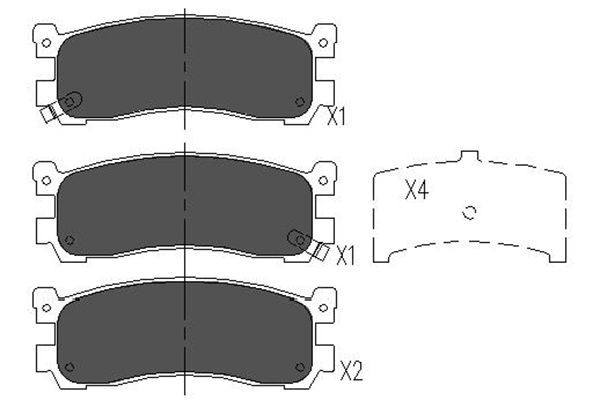 Bromsbeläggsats, Bakaxel Kavo parts KBP-4556 KAVO PARTS