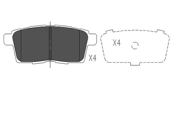 Bromsbeläggsats, Bakaxel KAVO PARTS