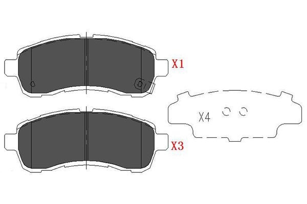 Bromsbeläggsats, Framaxel Kavo parts KBP-4560 KAVO PARTS