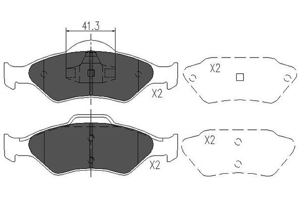 Bromsbeläggsats, Framaxel Kavo parts KBP-4561 KAVO PARTS