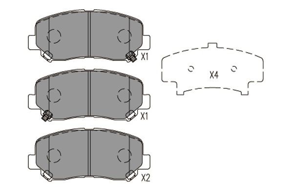Bromsbeläggsats, Framaxel Kavo parts KBP-4563 KAVO PARTS Bromsbeläggsats, Framaxel Kavo parts KBP-4563 KAVO PARTS