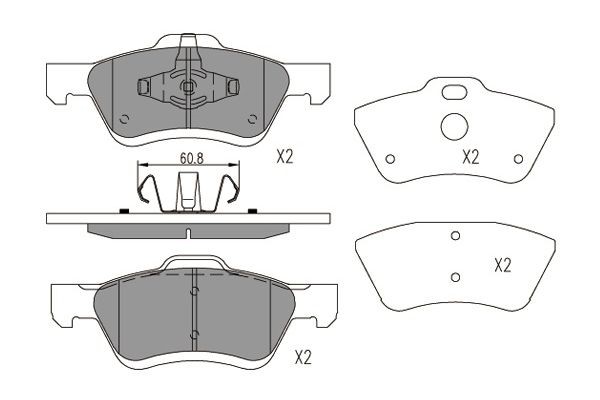 Bromsbeläggsats, Framaxel Kavo parts KBP-4564 KAVO PARTS