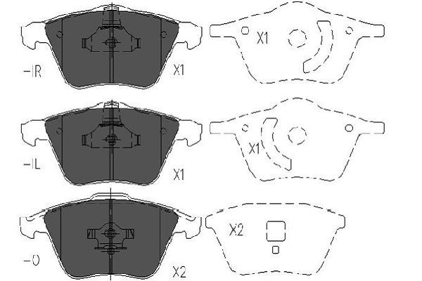 Bromsbeläggsats, Framaxel Kavo parts KBP-4569 KAVO PARTS