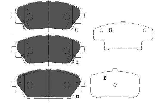 Bromsbeläggsats, Framaxel Kavo parts KBP-4571 KAVO PARTS