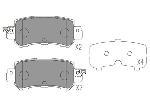 Bromsbeläggsats, Bakaxel KAVO PARTS