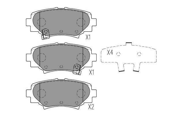 Bromsbeläggsats, Bakaxel Kavo parts KBP-4575 KAVO PARTS