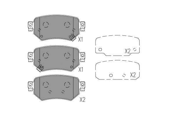 Bromsbeläggsats, Bakaxel Kavo parts KBP-4577 KAVO PARTS