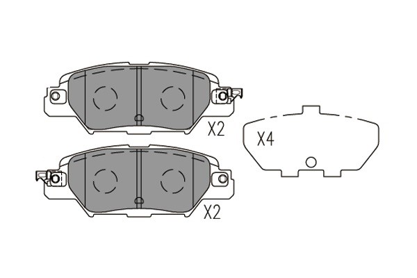 Bromsbeläggsats, Bakaxel KAVO PARTS