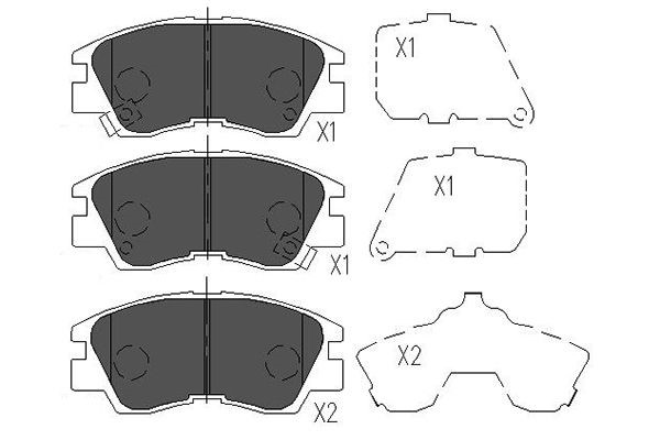 Bromsbeläggsats, Framaxel Kavo parts KBP-5501 KAVO PARTS