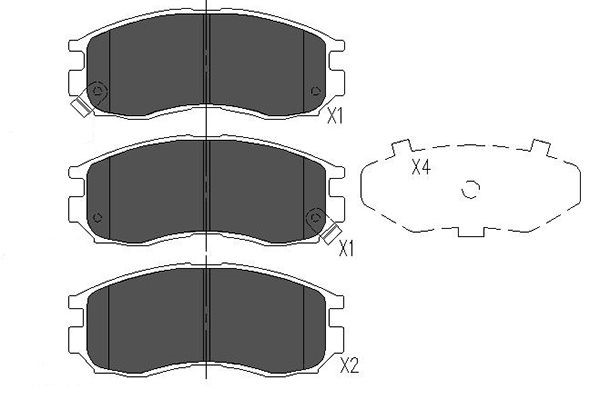 Bromsbeläggsats, Framaxel Kavo parts KBP-5502 KAVO PARTS