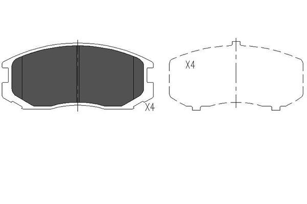 Bromsbeläggsats, Framaxel KAVO PARTS