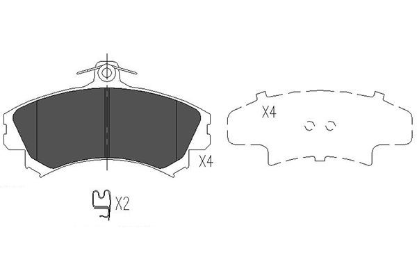 Bromsbeläggsats, Framaxel Kavo parts KBP-5507 KAVO PARTS