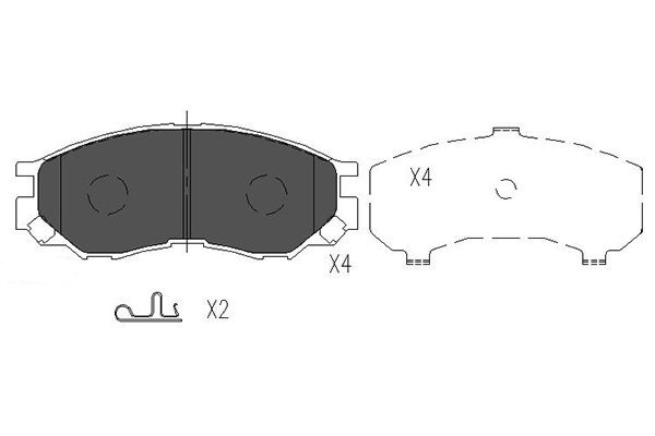Bromsbeläggsats, Framaxel Kavo parts KBP-5508 KAVO PARTS