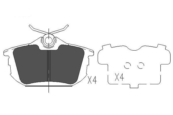 Bromsbeläggsats, Bakaxel Kavo parts KBP-5513 KAVO PARTS