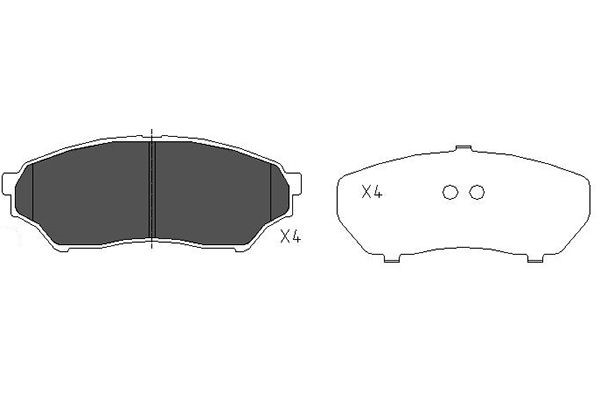 Bromsbeläggsats, Framaxel Kavo parts KBP-5514 KAVO PARTS
