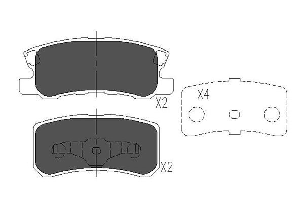 Bromsbeläggsats, Bakaxel KAVO PARTS