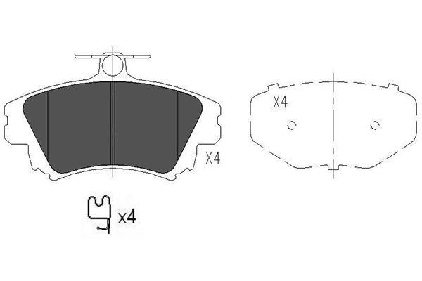 Bromsbeläggsats, Framaxel Kavo parts KBP-5519 KAVO PARTS