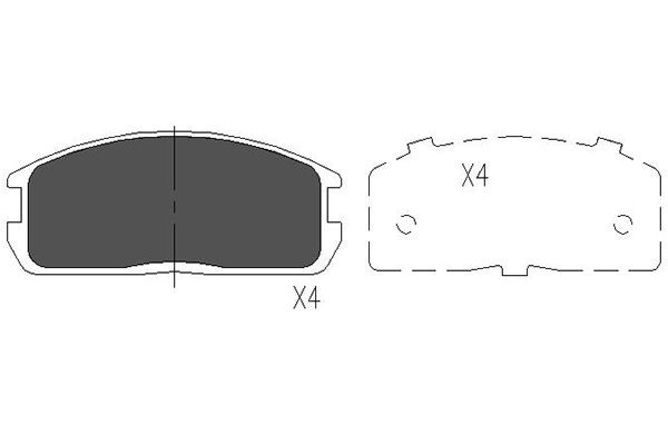 Bromsbeläggsats, Framaxel Kavo parts KBP-5524 KAVO PARTS
