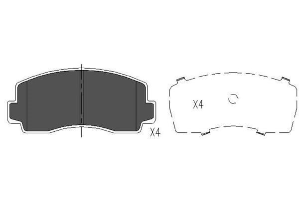 Bromsbeläggsats, Framaxel Kavo parts KBP-5528 KAVO PARTS