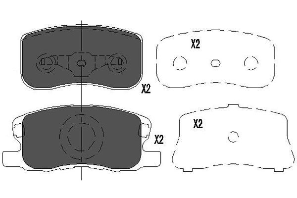 Bromsbeläggsats, Framaxel Kavo parts KBP-5534 KAVO PARTS