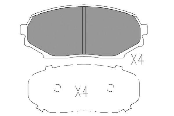 Bromsbeläggsats, Framaxel Kavo parts KBP-5547 KAVO PARTS
