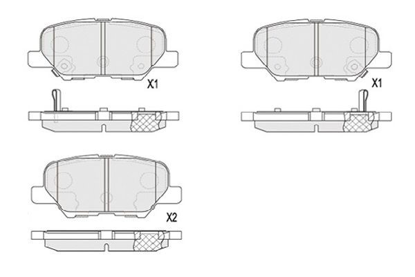 Bromsbeläggsats, Bakaxel KAVO PARTS