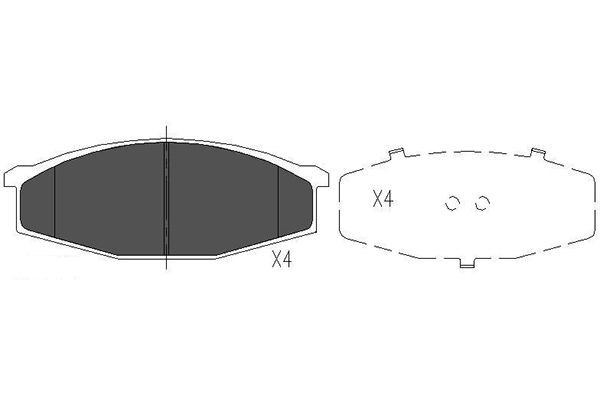 Bromsbeläggsats, Framaxel KAVO PARTS