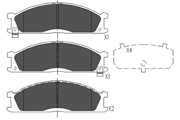 Bromsbeläggsats, Framaxel Kavo parts KBP-6503 KAVO PARTS